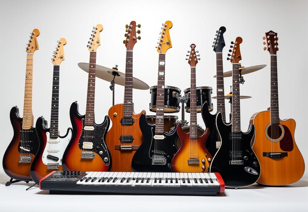 Musical instruments rental display in Philippines